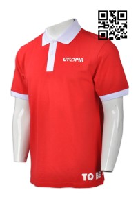 P693  設計領撞色Polo恤  來樣訂造Polo恤 度身訂造Polo恤 Polo恤專門店     紅色撞色領白色